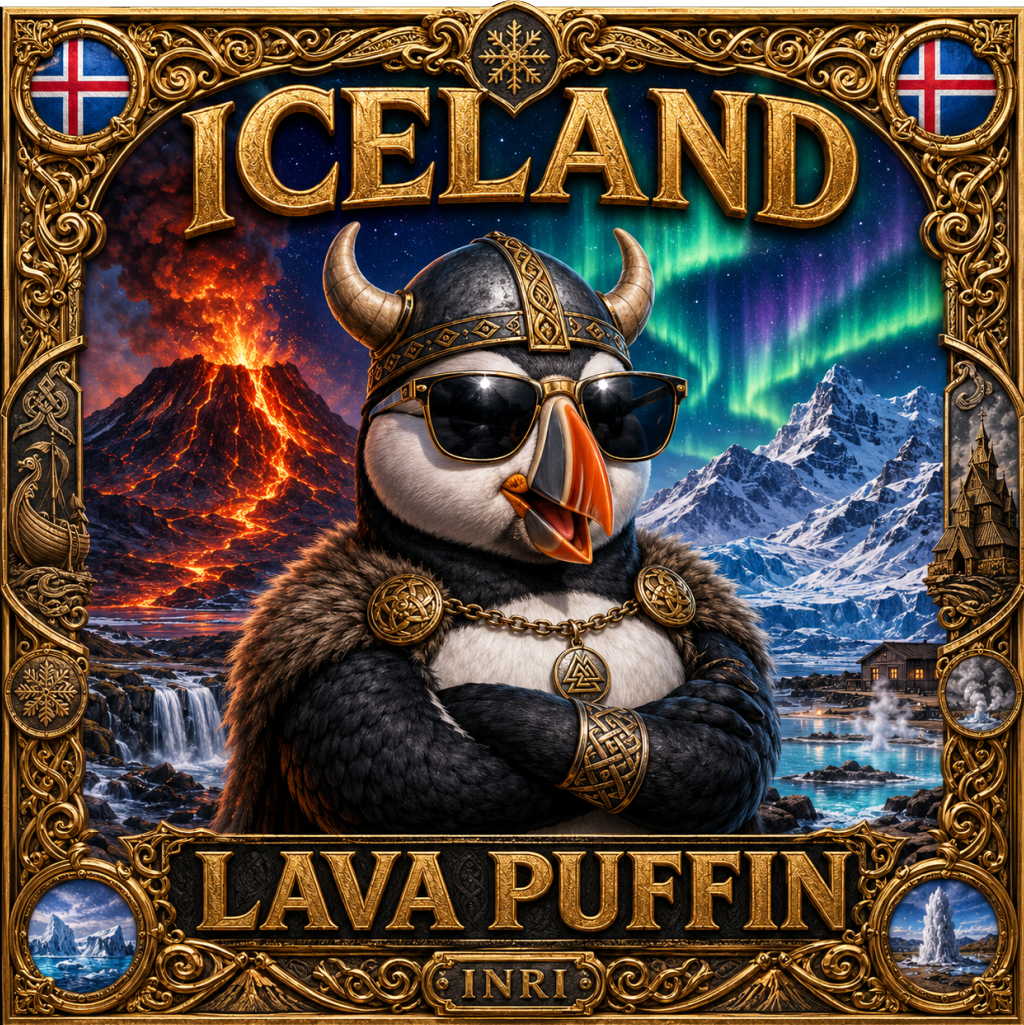 Iceland Lava Puffin